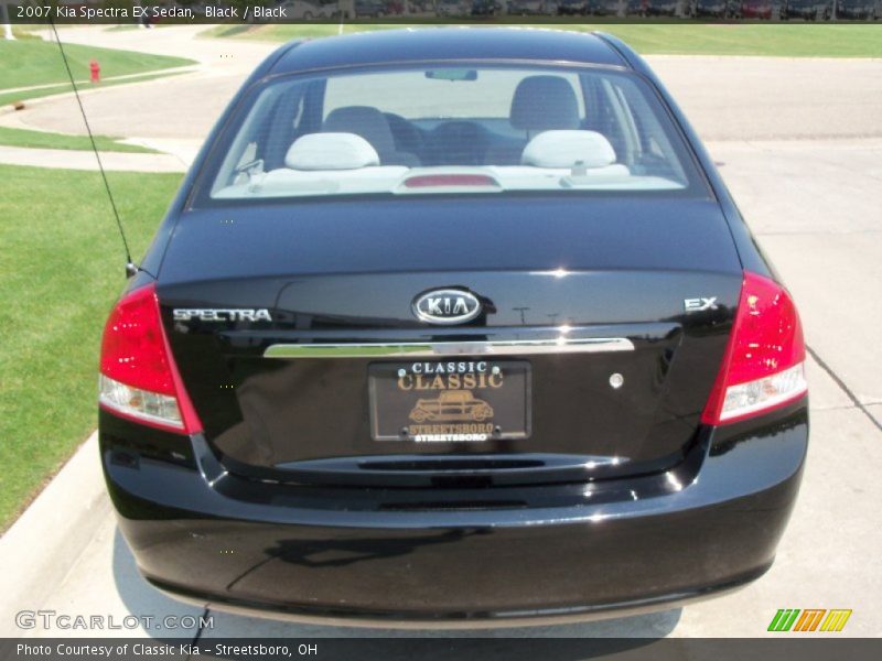 Black / Black 2007 Kia Spectra EX Sedan