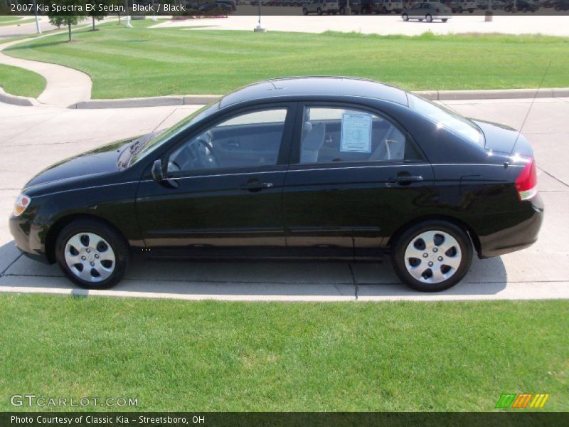 Black / Black 2007 Kia Spectra EX Sedan
