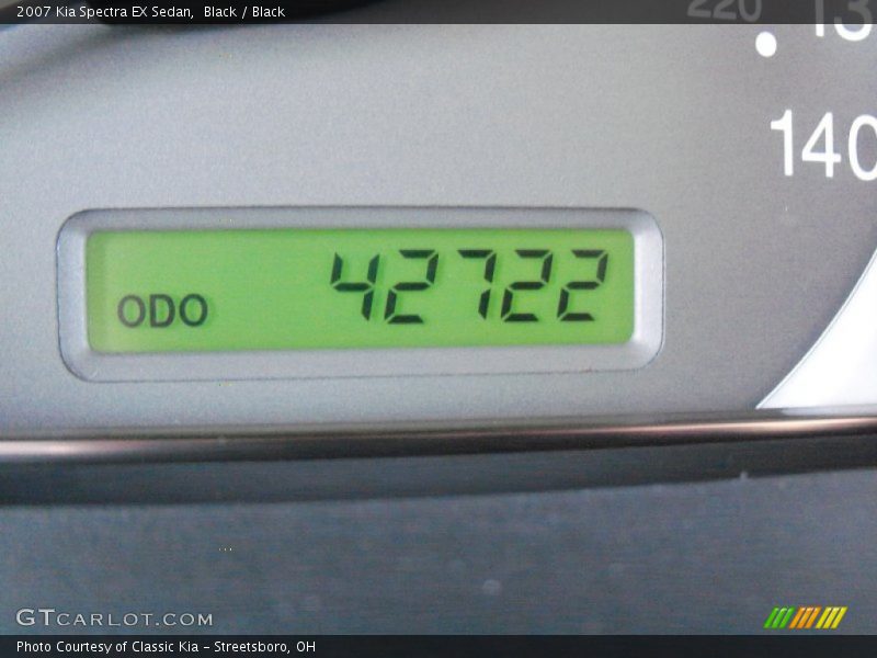 Black / Black 2007 Kia Spectra EX Sedan