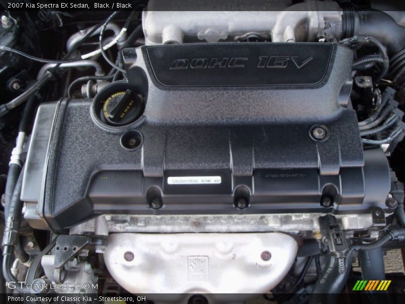 Black / Black 2007 Kia Spectra EX Sedan