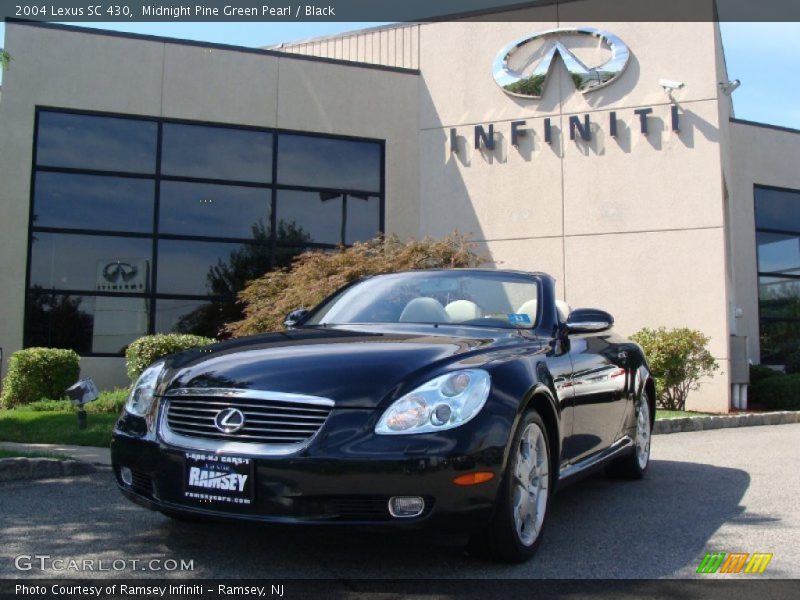 Midnight Pine Green Pearl / Black 2004 Lexus SC 430