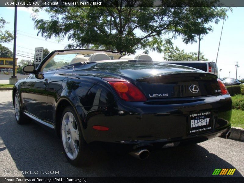 Midnight Pine Green Pearl / Black 2004 Lexus SC 430