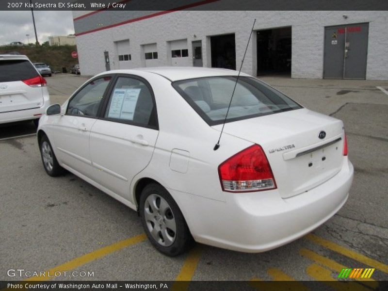 White / Gray 2007 Kia Spectra EX Sedan