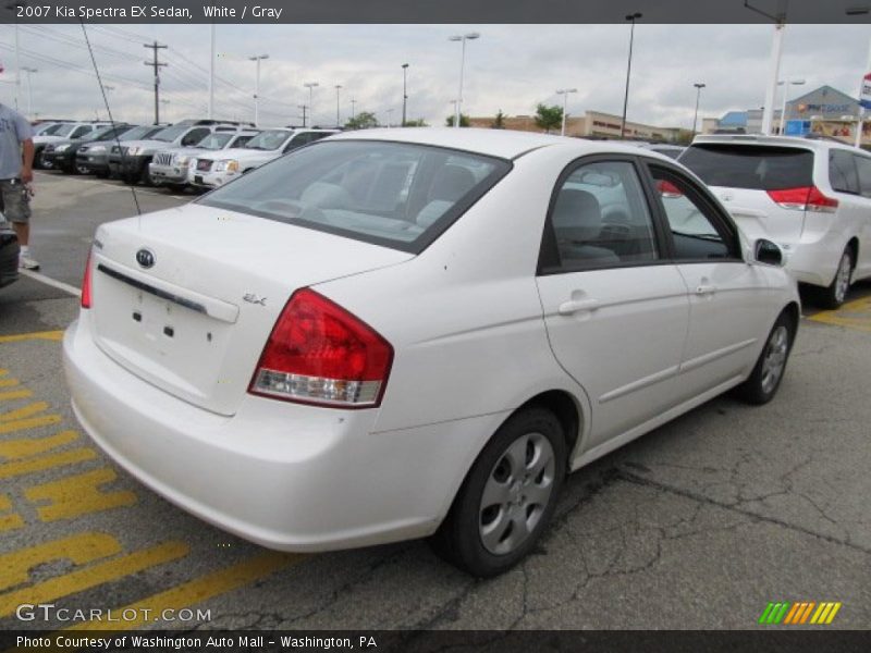 White / Gray 2007 Kia Spectra EX Sedan