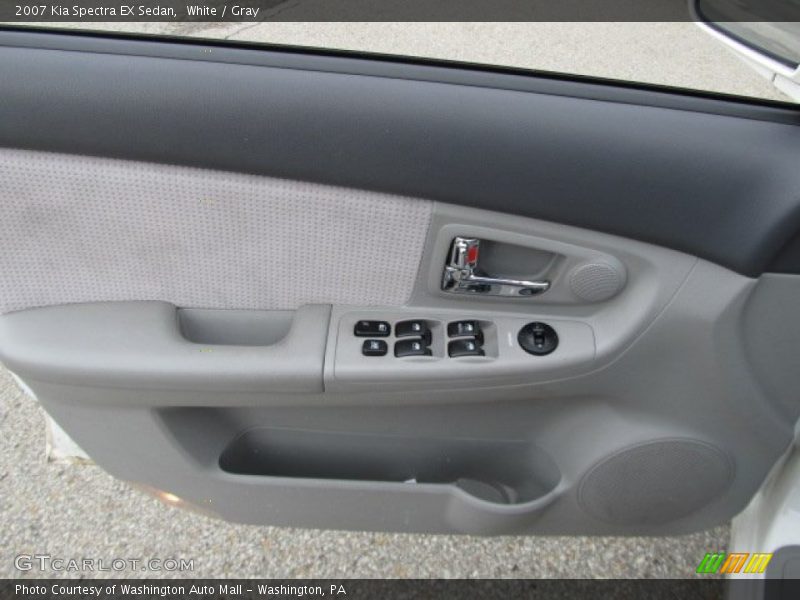White / Gray 2007 Kia Spectra EX Sedan