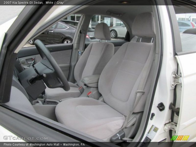 White / Gray 2007 Kia Spectra EX Sedan