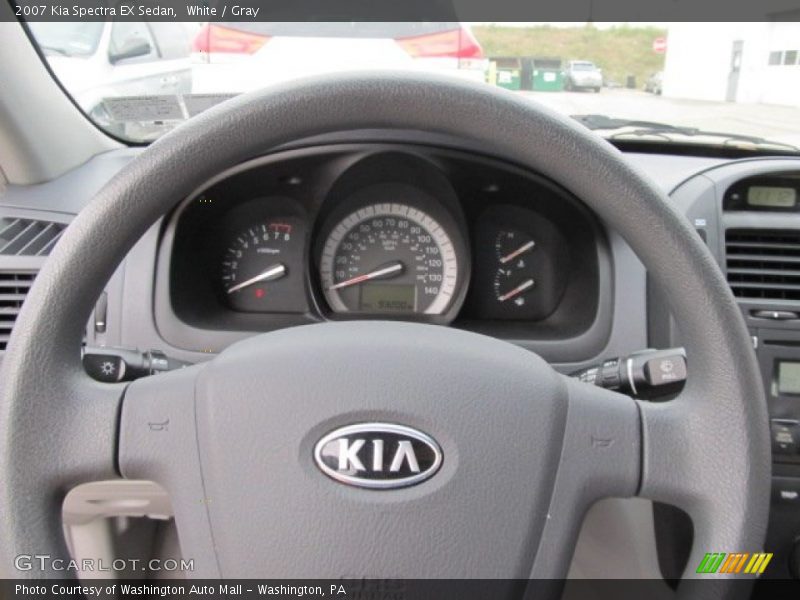 White / Gray 2007 Kia Spectra EX Sedan