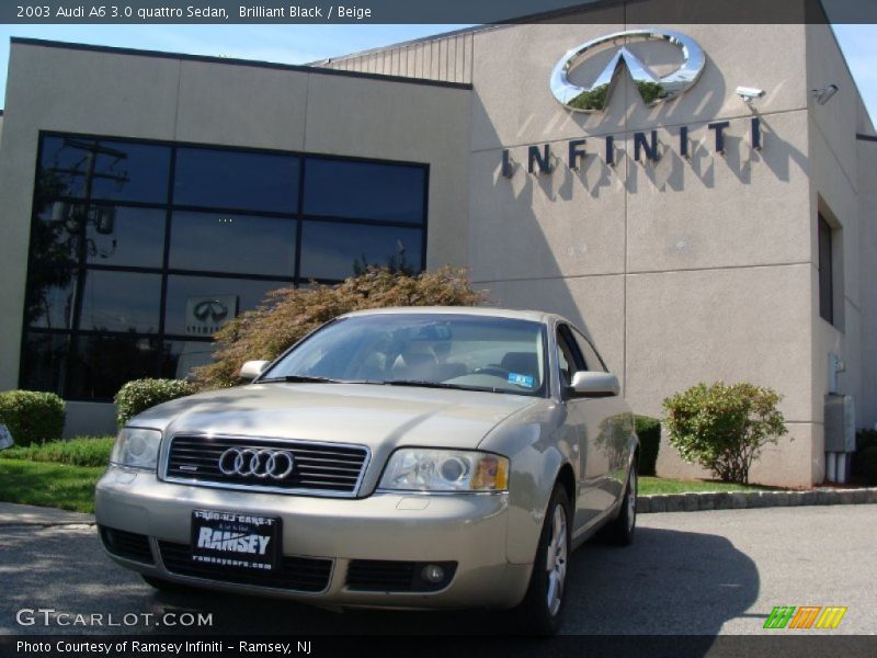 Brilliant Black / Beige 2003 Audi A6 3.0 quattro Sedan