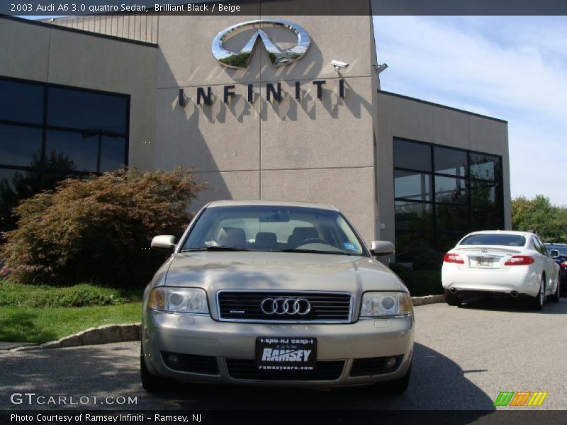 Brilliant Black / Beige 2003 Audi A6 3.0 quattro Sedan