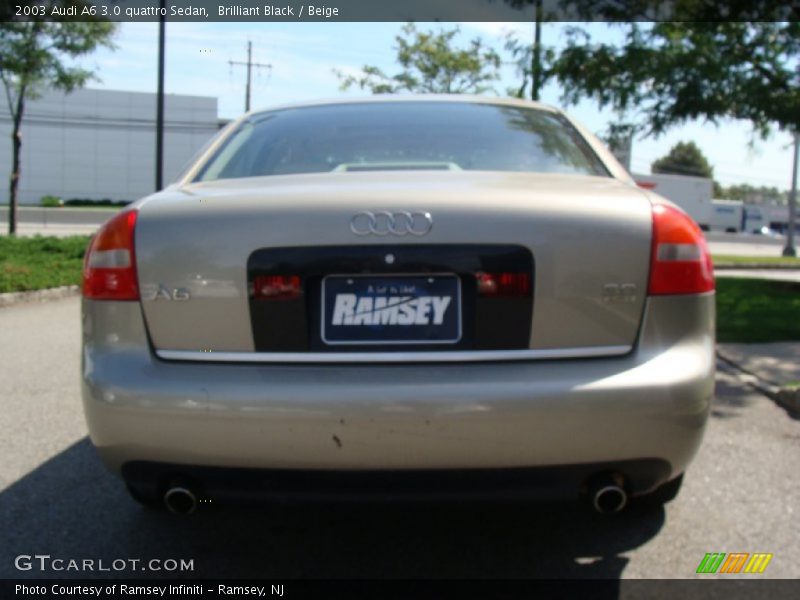 Brilliant Black / Beige 2003 Audi A6 3.0 quattro Sedan