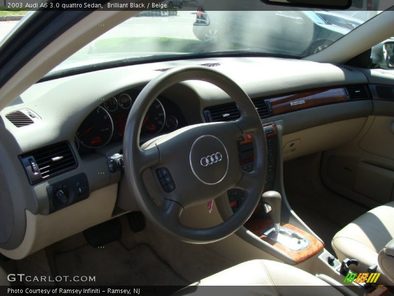 Brilliant Black / Beige 2003 Audi A6 3.0 quattro Sedan