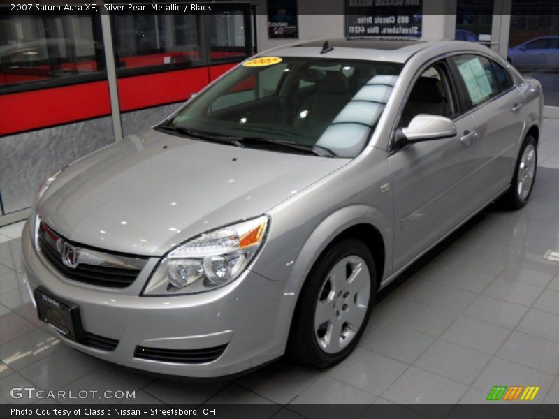 Silver Pearl Metallic / Black 2007 Saturn Aura XE