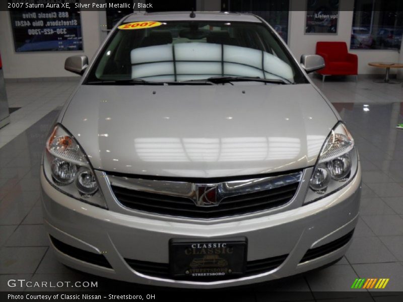 Silver Pearl Metallic / Black 2007 Saturn Aura XE