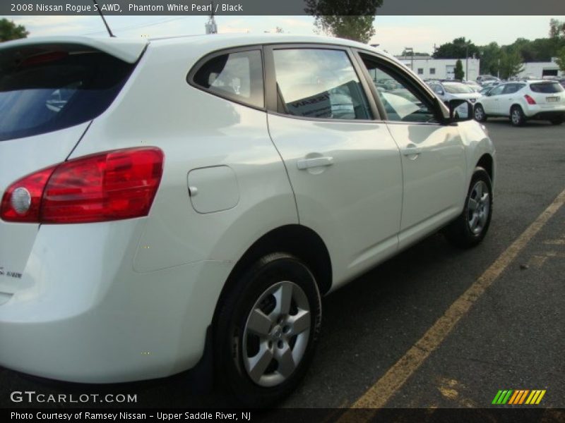 Phantom White Pearl / Black 2008 Nissan Rogue S AWD