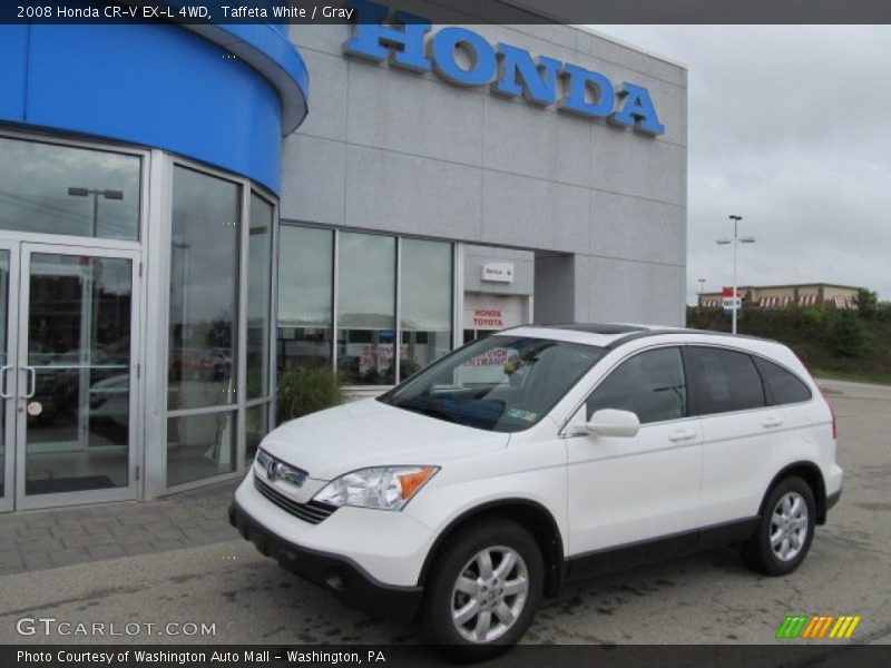 Taffeta White / Gray 2008 Honda CR-V EX-L 4WD