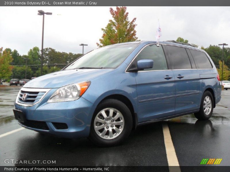Ocean Mist Metallic / Gray 2010 Honda Odyssey EX-L