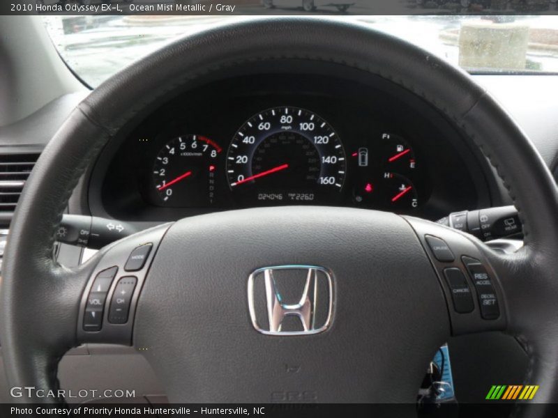 Ocean Mist Metallic / Gray 2010 Honda Odyssey EX-L
