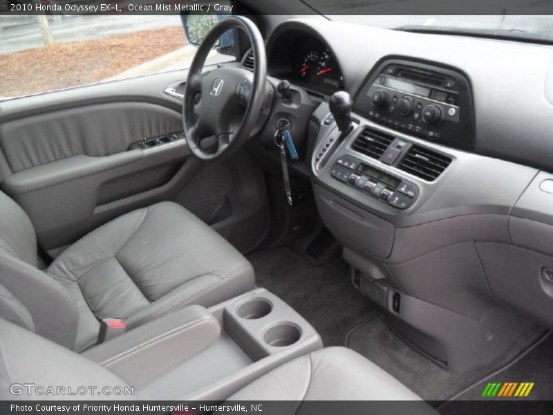 Ocean Mist Metallic / Gray 2010 Honda Odyssey EX-L