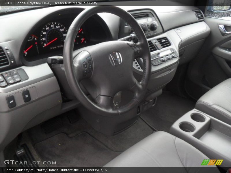 Ocean Mist Metallic / Gray 2010 Honda Odyssey EX-L