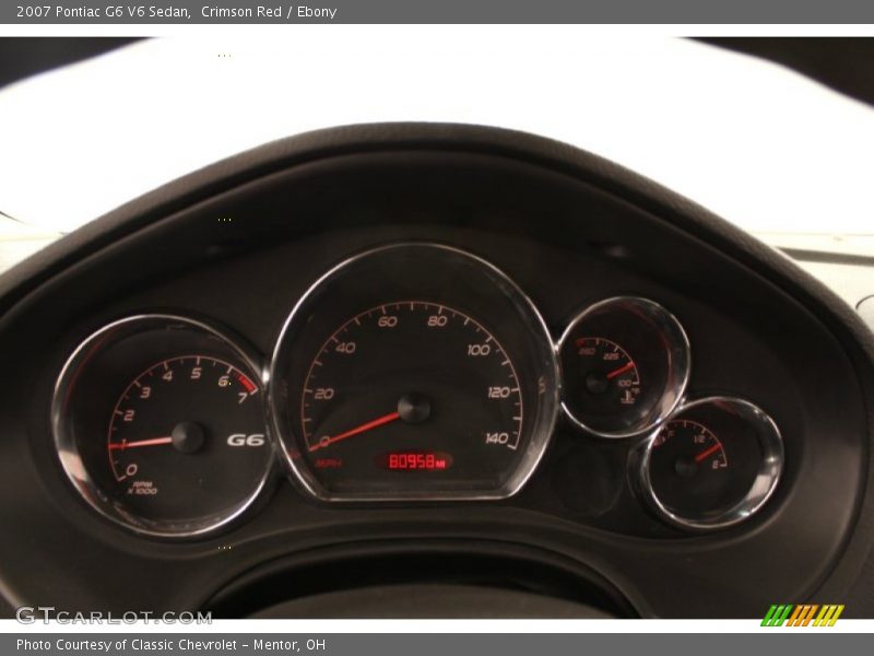 Crimson Red / Ebony 2007 Pontiac G6 V6 Sedan