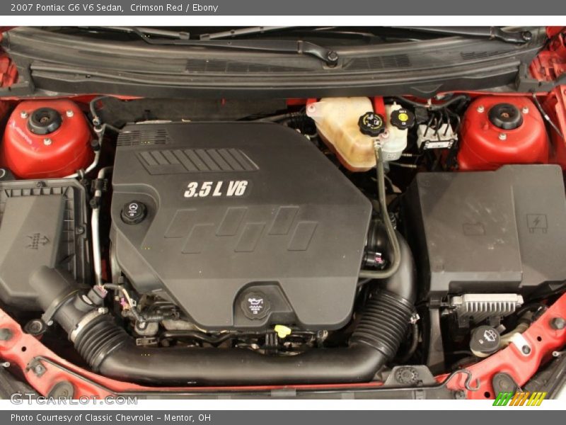 Crimson Red / Ebony 2007 Pontiac G6 V6 Sedan