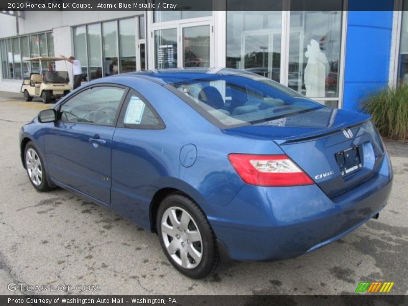 Atomic Blue Metallic / Gray 2010 Honda Civic LX Coupe