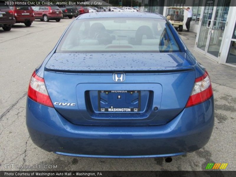 Atomic Blue Metallic / Gray 2010 Honda Civic LX Coupe