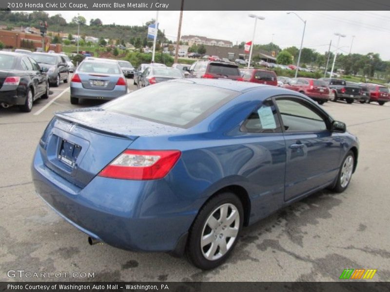 Atomic Blue Metallic / Gray 2010 Honda Civic LX Coupe