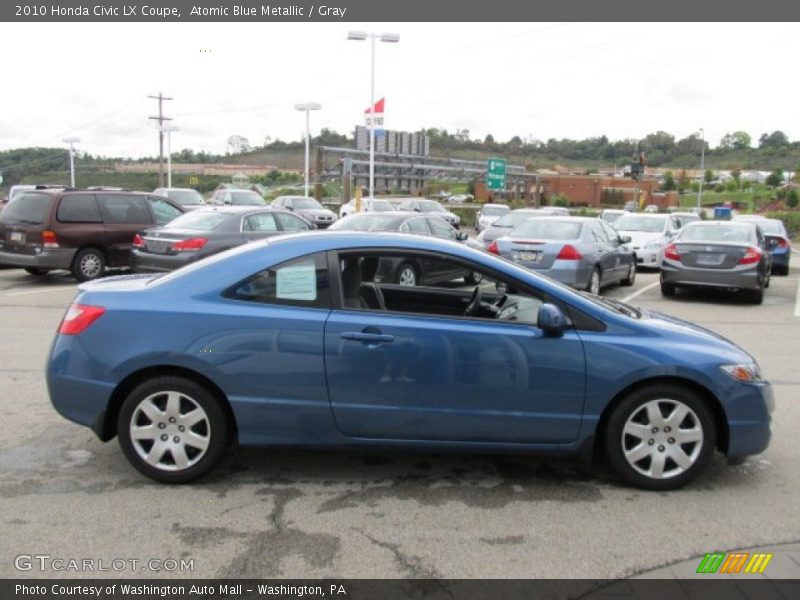 Atomic Blue Metallic / Gray 2010 Honda Civic LX Coupe