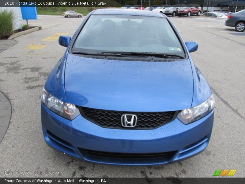 Atomic Blue Metallic / Gray 2010 Honda Civic LX Coupe