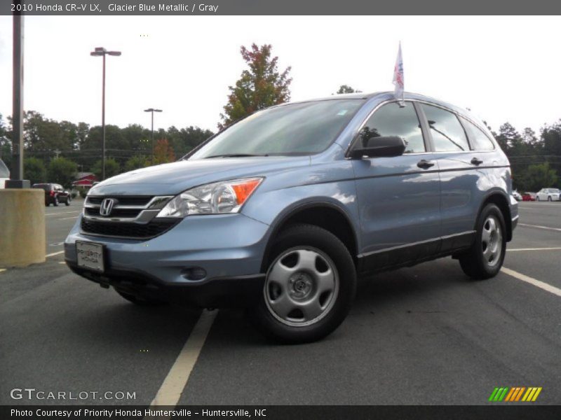 Glacier Blue Metallic / Gray 2010 Honda CR-V LX