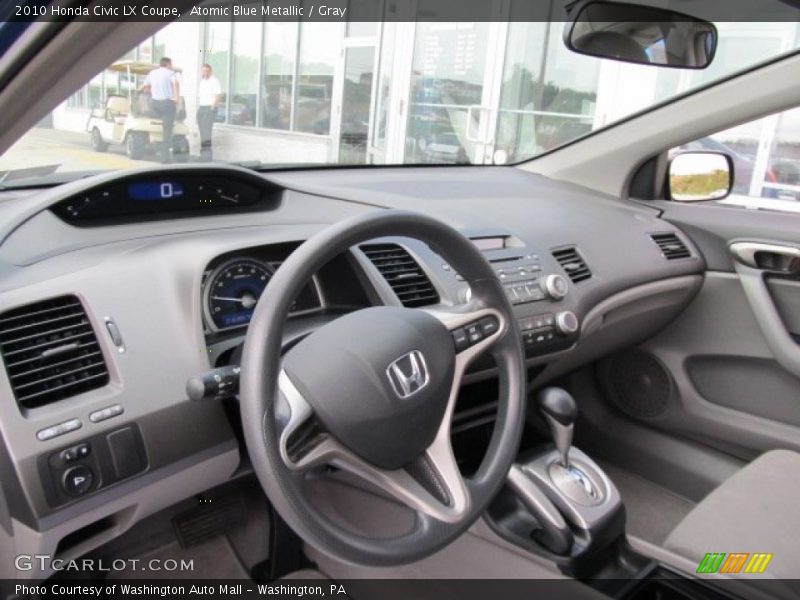 Atomic Blue Metallic / Gray 2010 Honda Civic LX Coupe