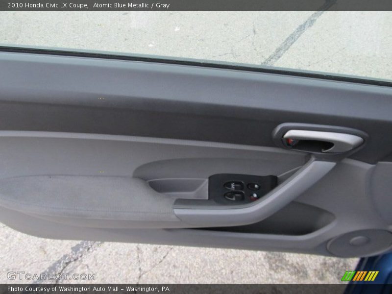 Atomic Blue Metallic / Gray 2010 Honda Civic LX Coupe