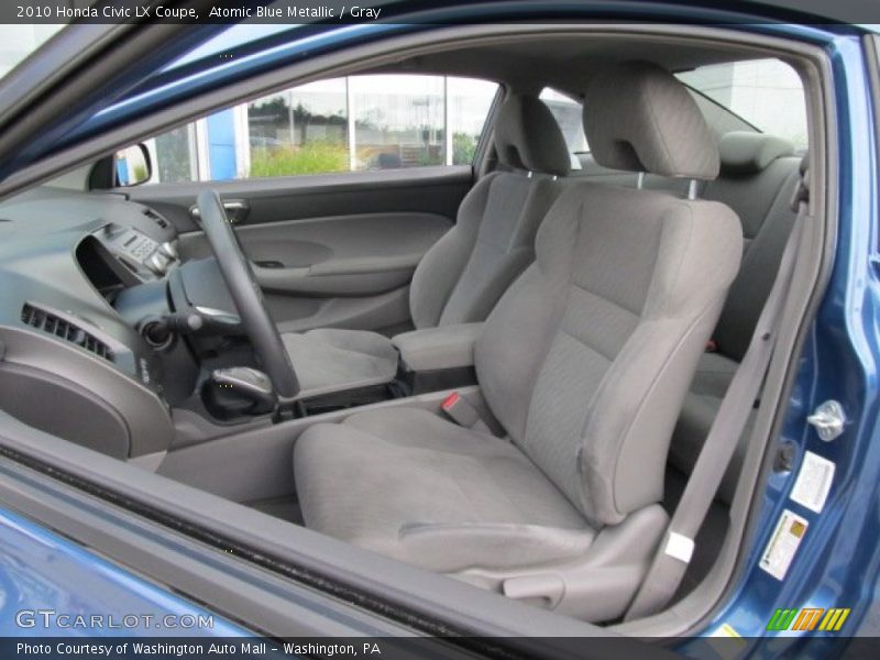 Atomic Blue Metallic / Gray 2010 Honda Civic LX Coupe