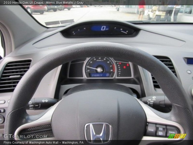 Atomic Blue Metallic / Gray 2010 Honda Civic LX Coupe