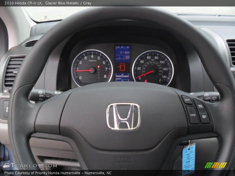 Glacier Blue Metallic / Gray 2010 Honda CR-V LX