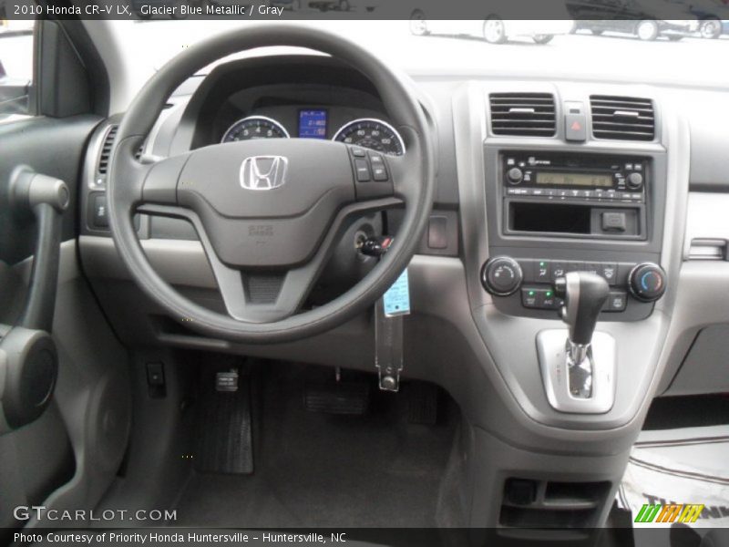 Glacier Blue Metallic / Gray 2010 Honda CR-V LX