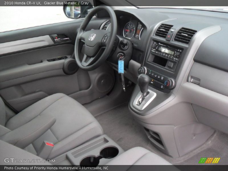 Glacier Blue Metallic / Gray 2010 Honda CR-V LX
