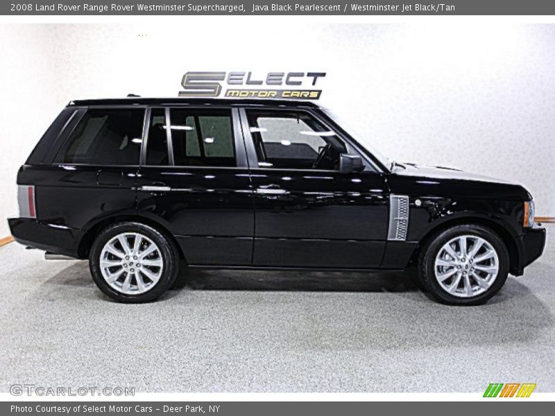 Java Black Pearlescent / Westminster Jet Black/Tan 2008 Land Rover Range Rover Westminster Supercharged