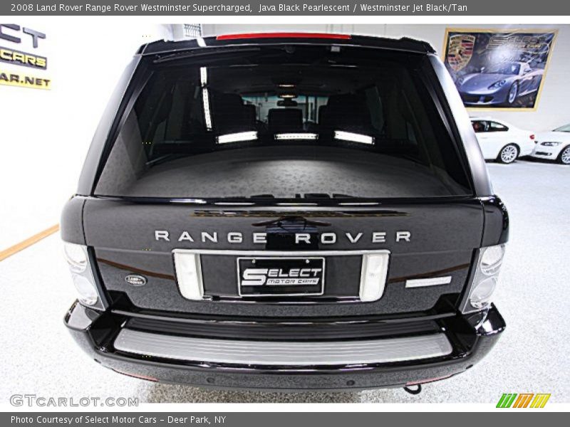 Java Black Pearlescent / Westminster Jet Black/Tan 2008 Land Rover Range Rover Westminster Supercharged