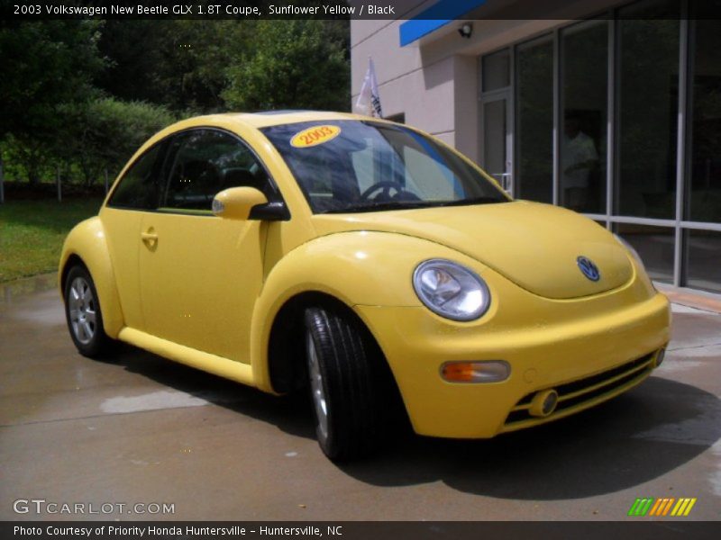 Sunflower Yellow / Black 2003 Volkswagen New Beetle GLX 1.8T Coupe