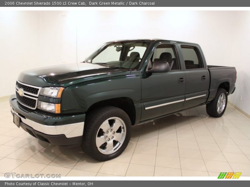 Dark Green Metallic / Dark Charcoal 2006 Chevrolet Silverado 1500 LS Crew Cab