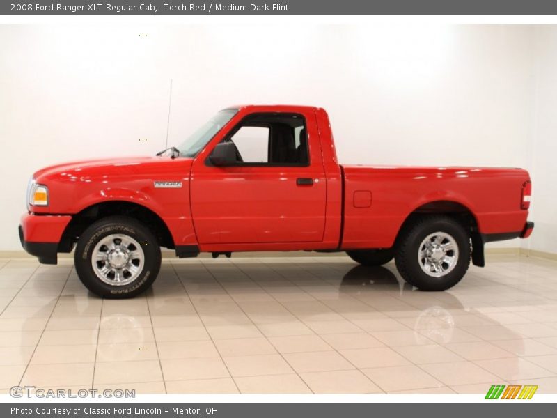 Torch Red / Medium Dark Flint 2008 Ford Ranger XLT Regular Cab