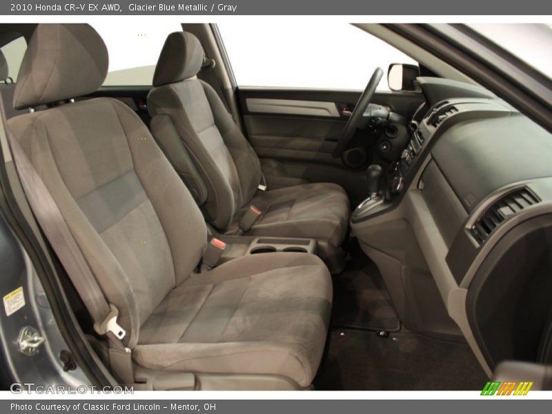 Glacier Blue Metallic / Gray 2010 Honda CR-V EX AWD