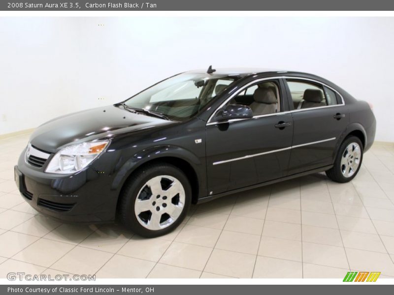 Carbon Flash Black / Tan 2008 Saturn Aura XE 3.5