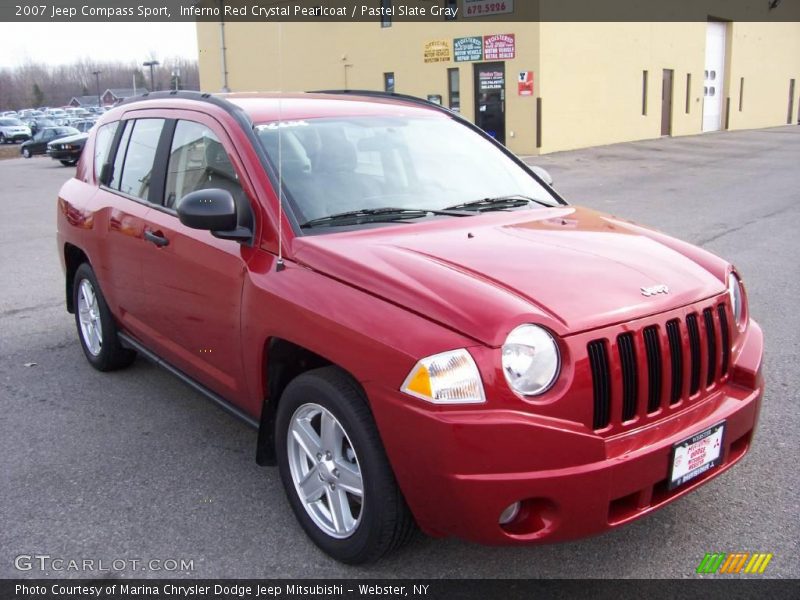 Inferno Red Crystal Pearlcoat / Pastel Slate Gray 2007 Jeep Compass Sport