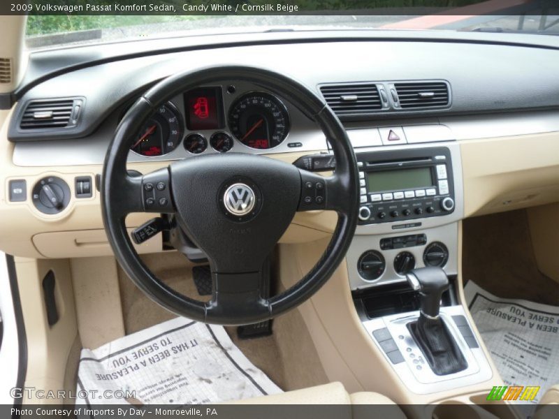 Candy White / Cornsilk Beige 2009 Volkswagen Passat Komfort Sedan
