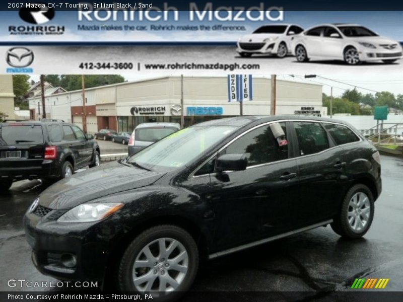 Brilliant Black / Sand 2007 Mazda CX-7 Touring