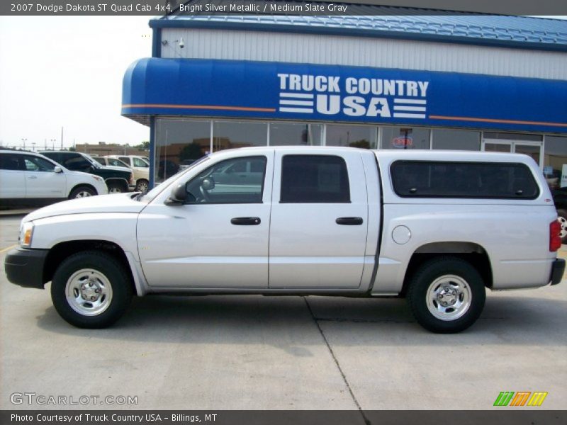 Bright Silver Metallic / Medium Slate Gray 2007 Dodge Dakota ST Quad Cab 4x4