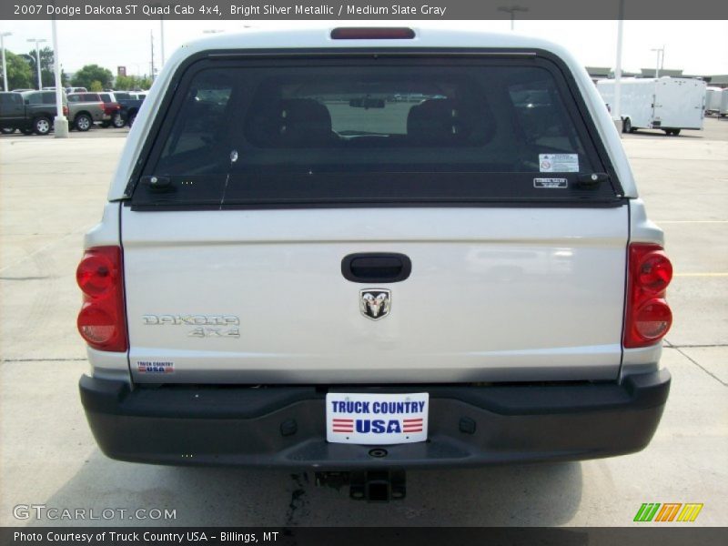 Bright Silver Metallic / Medium Slate Gray 2007 Dodge Dakota ST Quad Cab 4x4